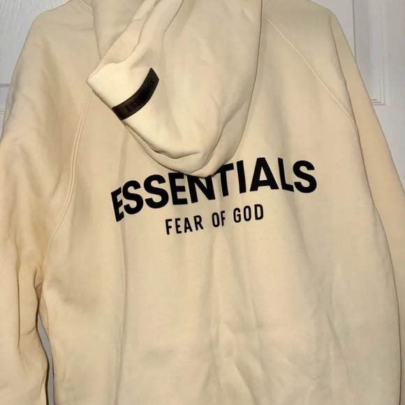 Essentials Cream Pullover Hoodie - Picture 6 of 10